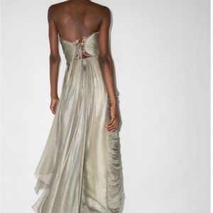 Maria Lucia Hohan Evening gown, size 12, silver . worn only once. looks amazing